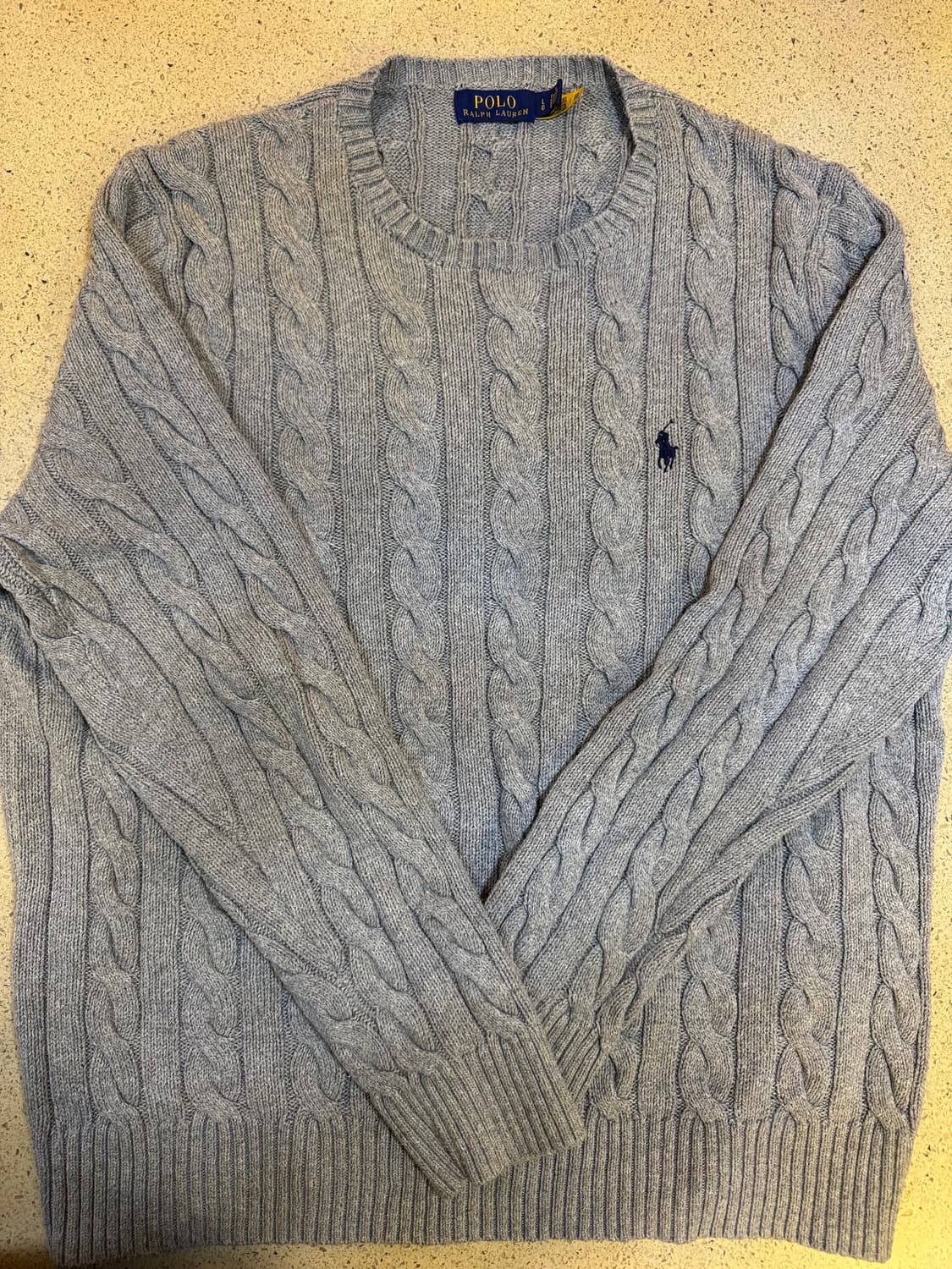 폴로 랄프로렌 케이블 니트 L 그레이 상품이미지1