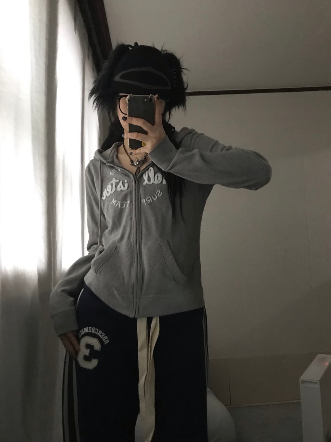 홀리스터 그레이 슬림핏 후드집업 상품이미지5