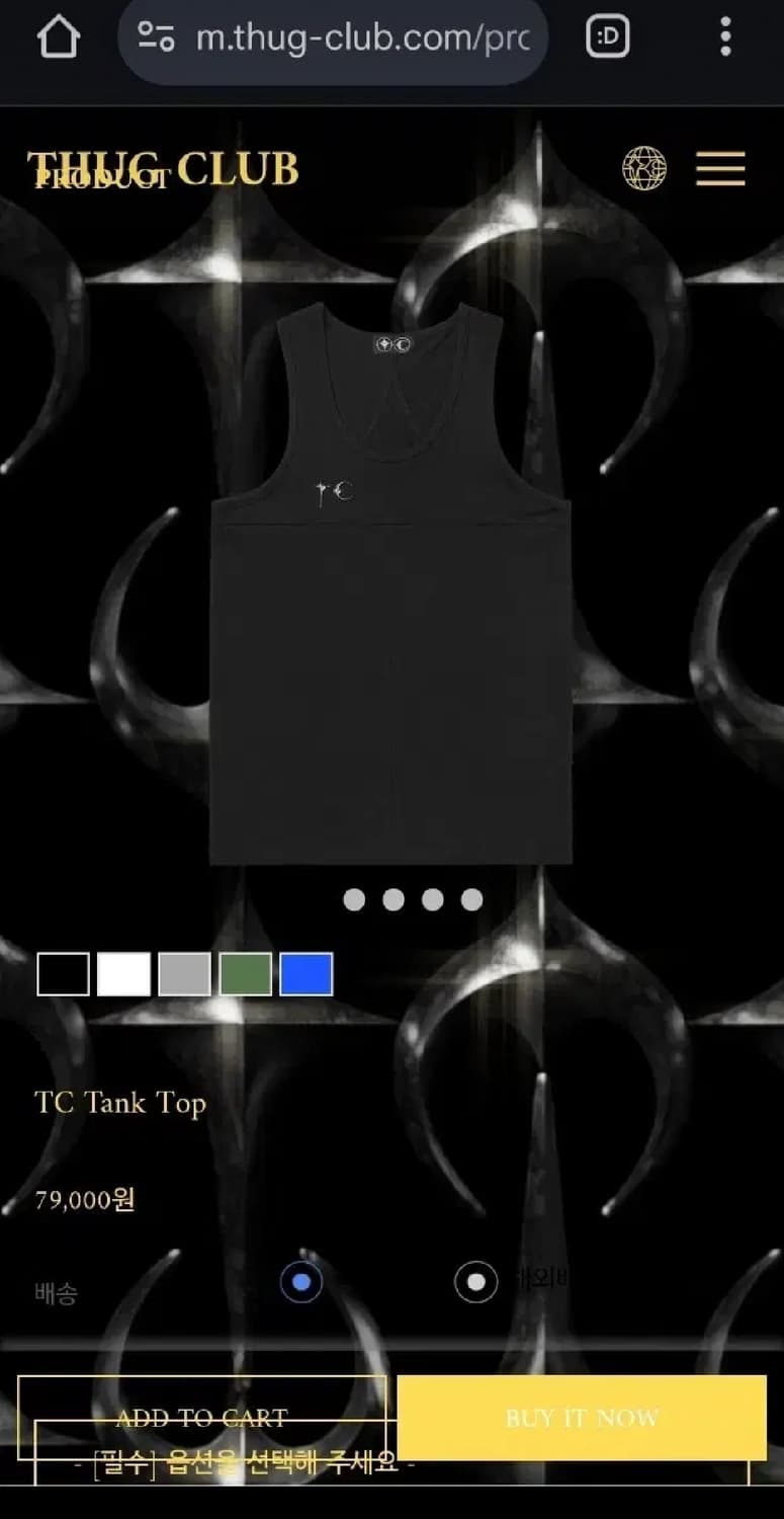 떠그클럽 tc 탱크탑 나시 블랙 상품이미지1