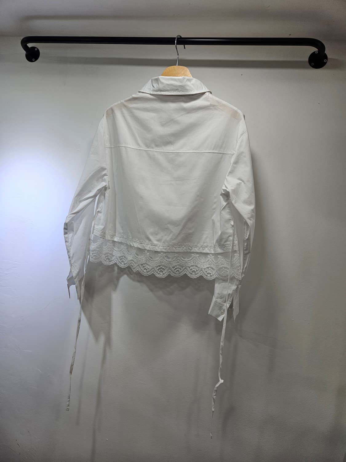 레이스 크롭 화이트 블라우스 [새상품] 55~66 상품이미지5