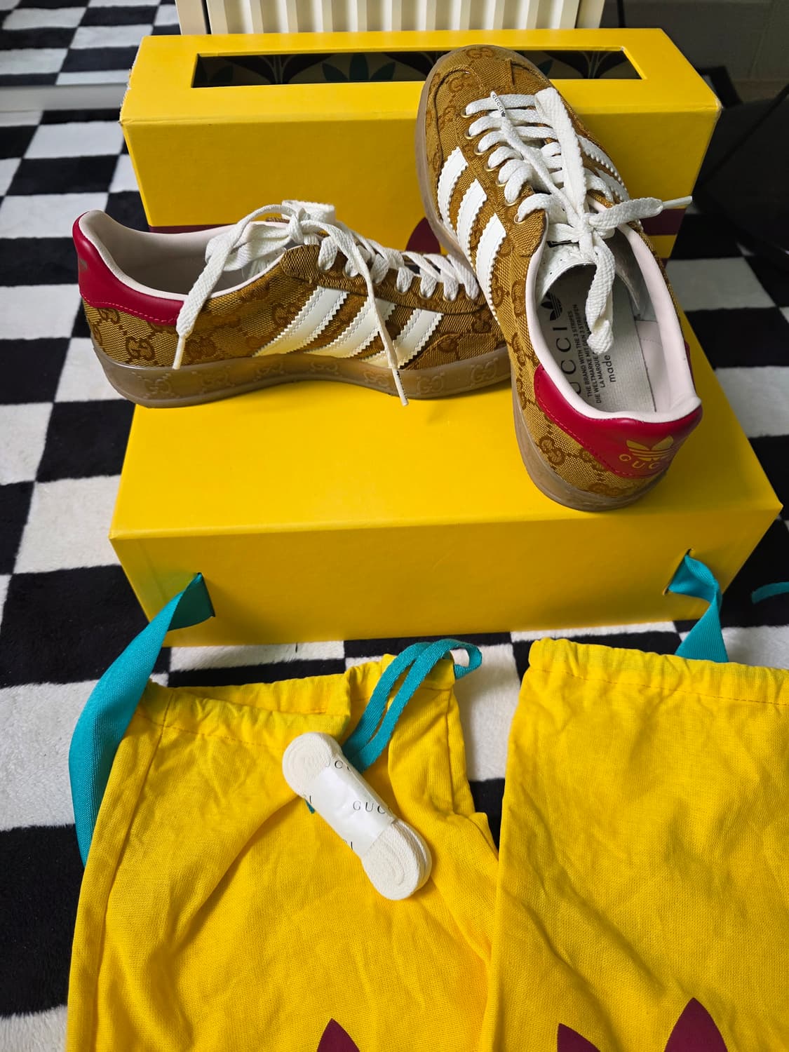 정품 구찌 아디다스 콜라보 가젤 상품이미지4