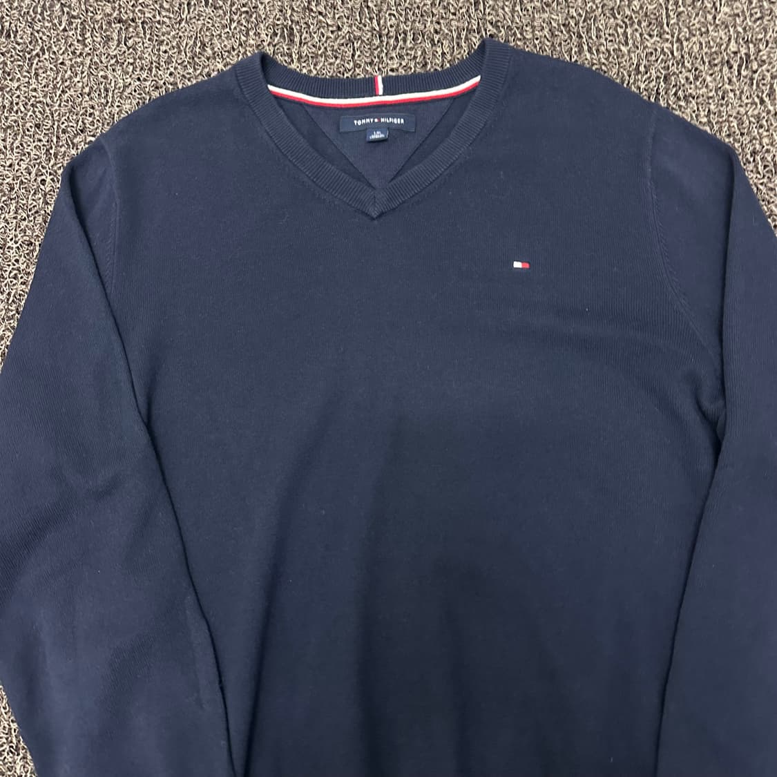 타미힐피거 브이넥 니트 네이비 L 상품이미지2