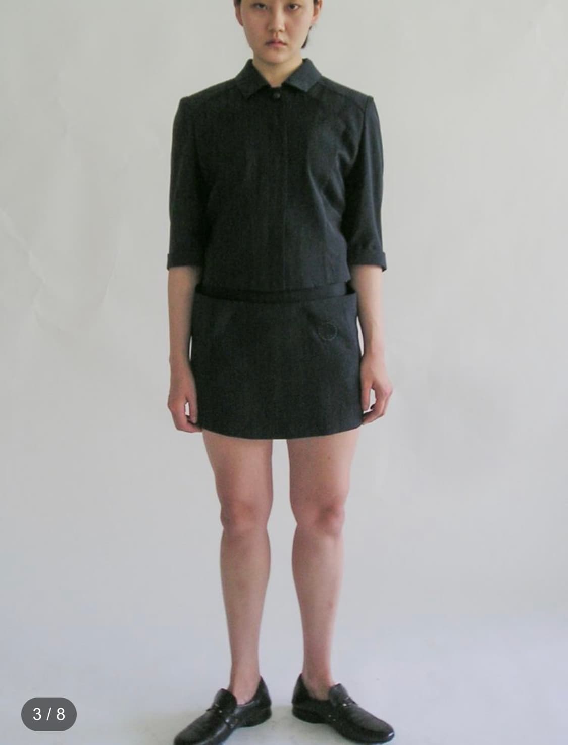 에옹쓰 카프리 미니스커트 딥네이비 2 상품이미지1