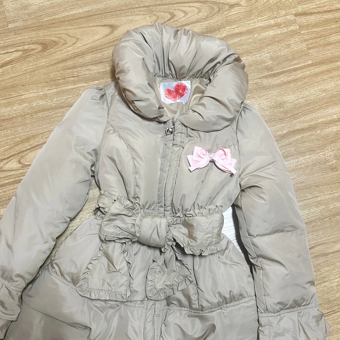 빈티지 레이스 리본 패딩 히메갸루 로걀 라떼 짜잔씨 투웨이 히메카지 고딕 상품이미지2