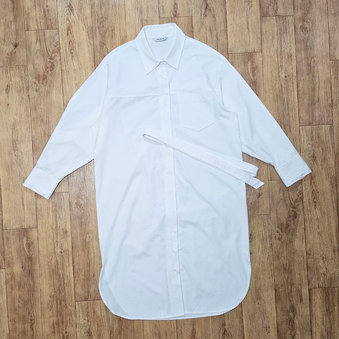 닐바이피(NILBY P) 베이직 셔츠원피스 프리사이즈 상품이미지4