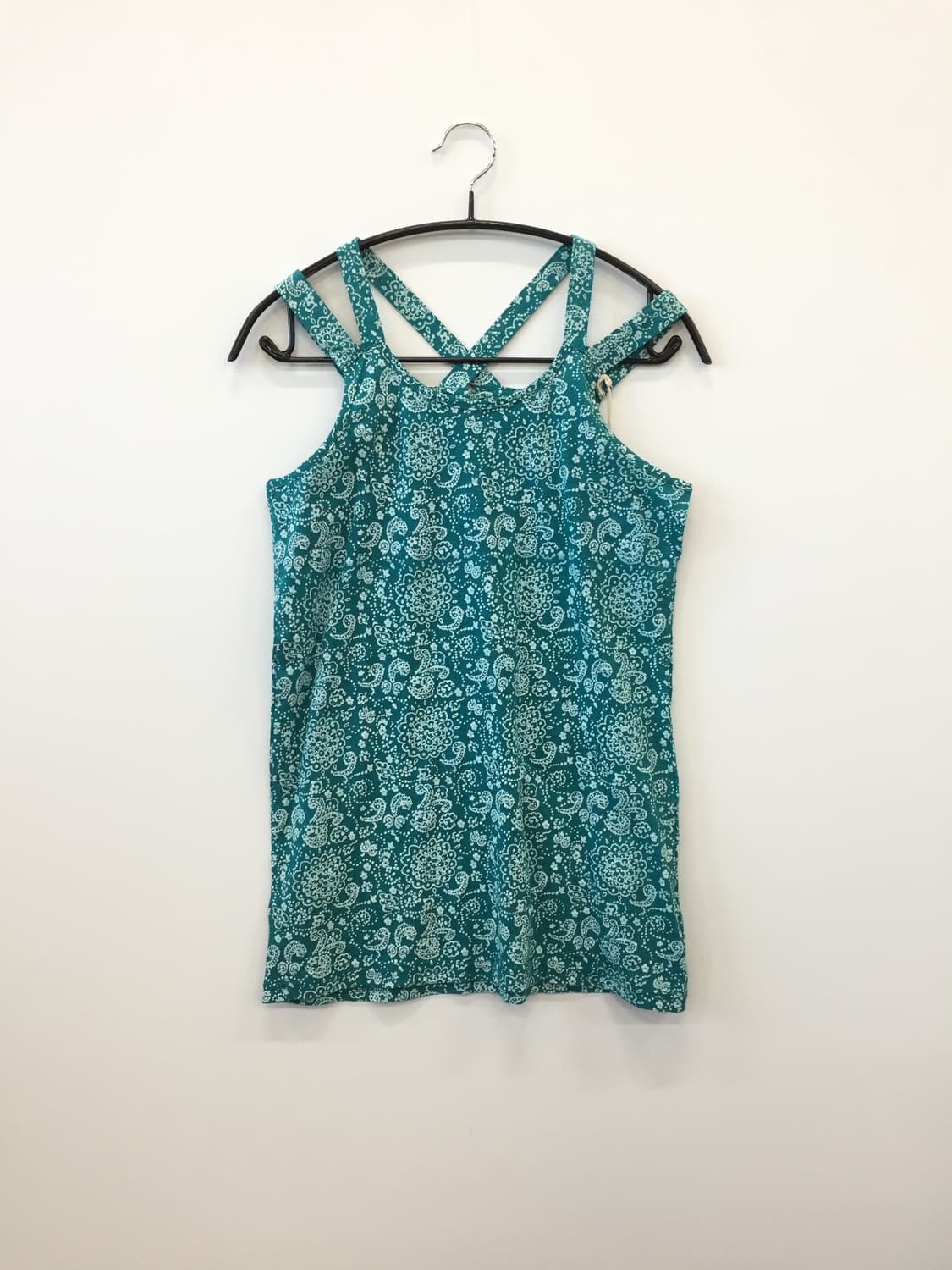 Jpn Teal Paisley Sleeveless T-Shirts 상품이미지3