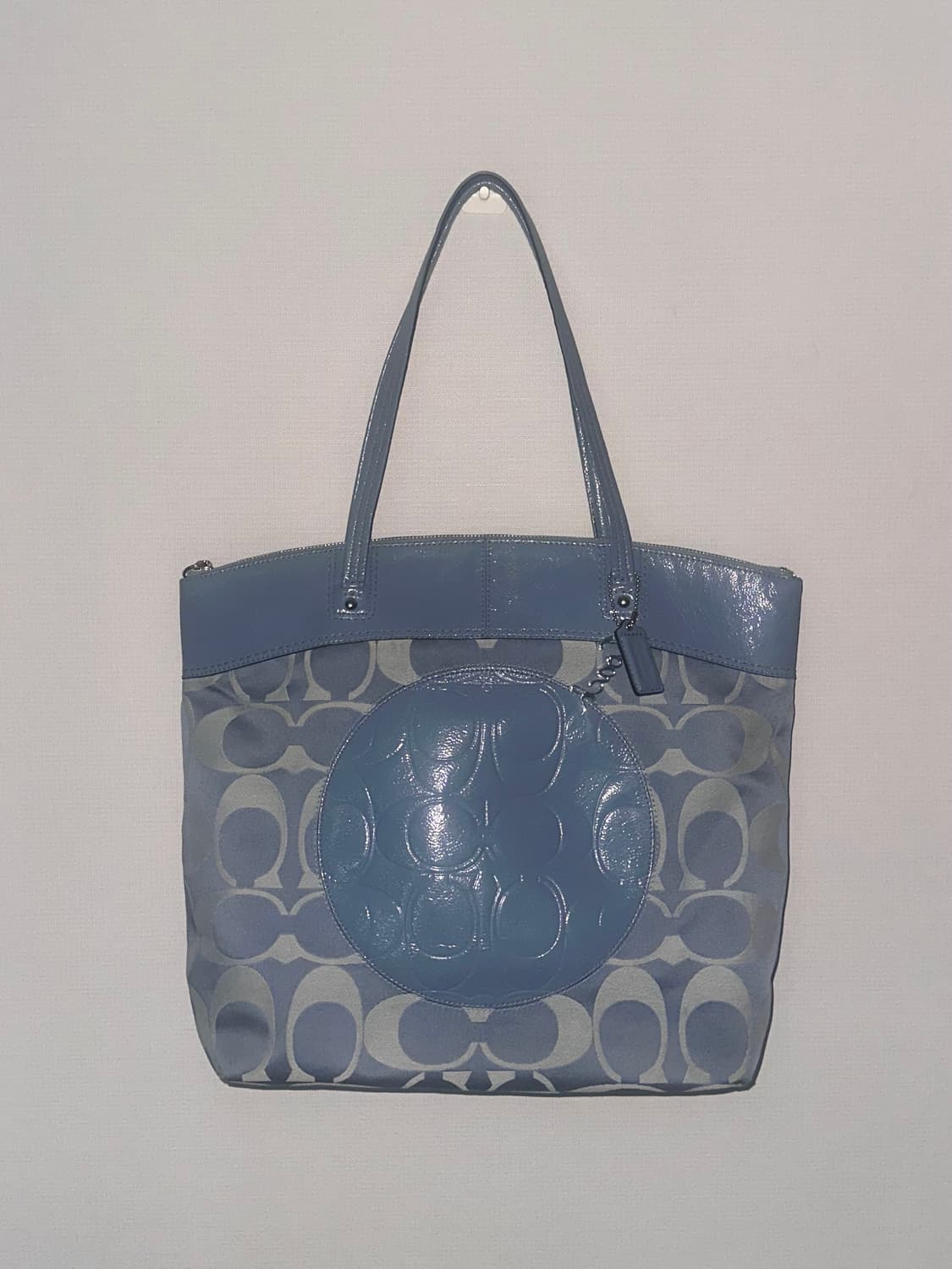 코치 빈티지 스카이블루 빅 숄더백 상품이미지1