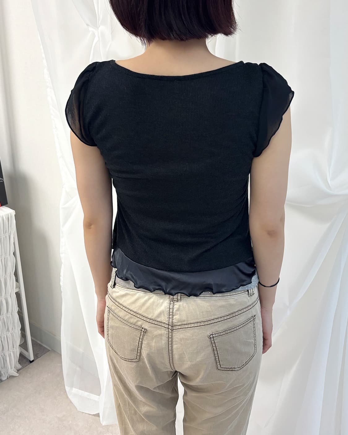 leari unique mixed design feminine top 상품이미지9
