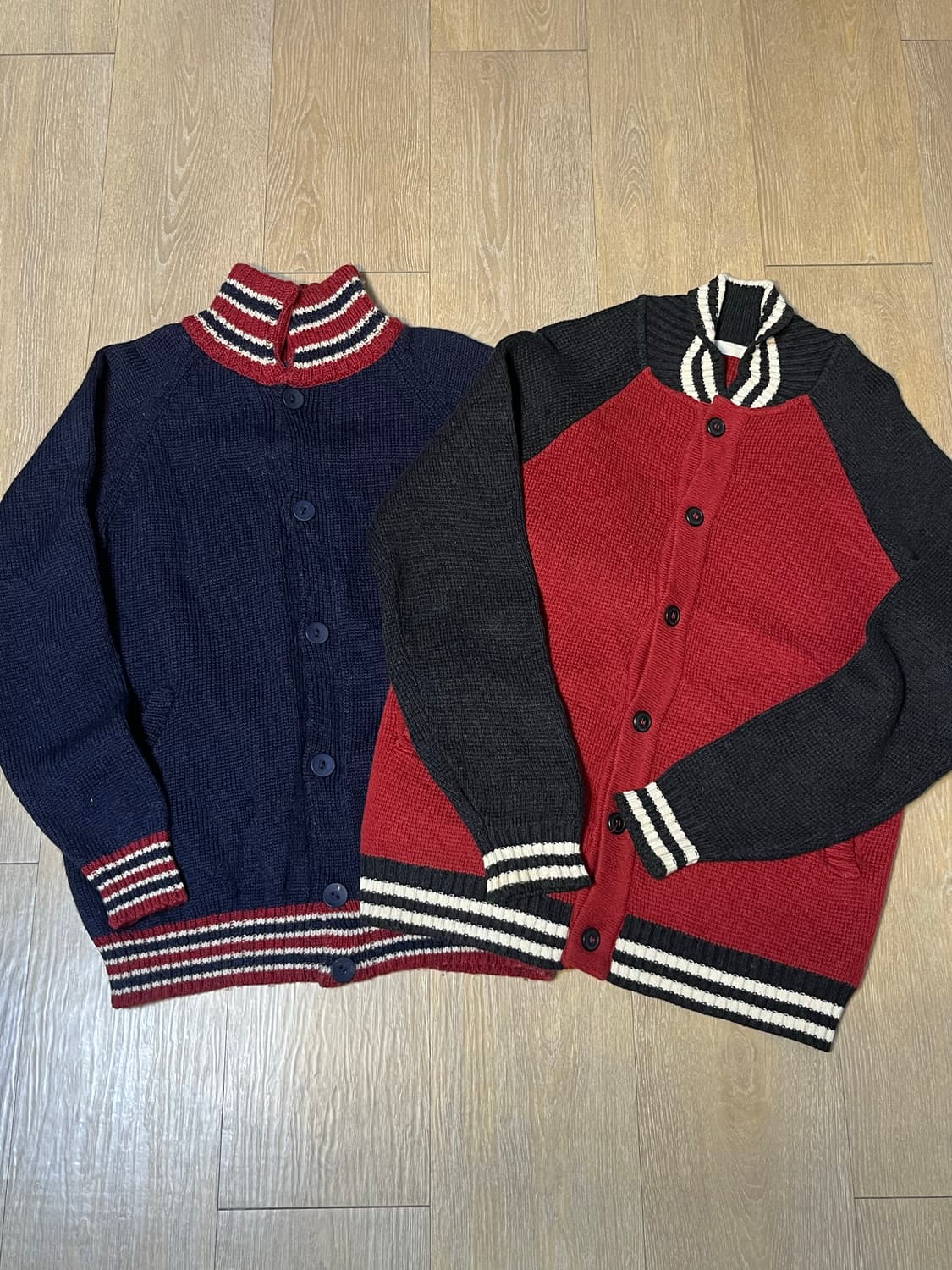 바시티 니트 가디건 상품이미지6