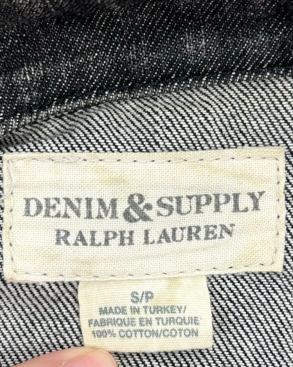 데님앤서플라이 랄프로렌 블랙 데님 바이커 자켓 상품이미지7