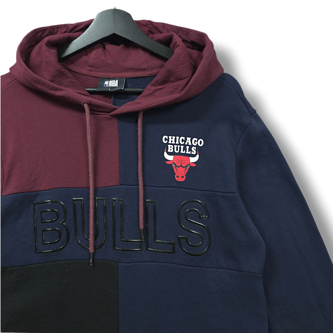 [L] NBA 컬러블록 시카고불스 후드티셔츠 상품이미지3