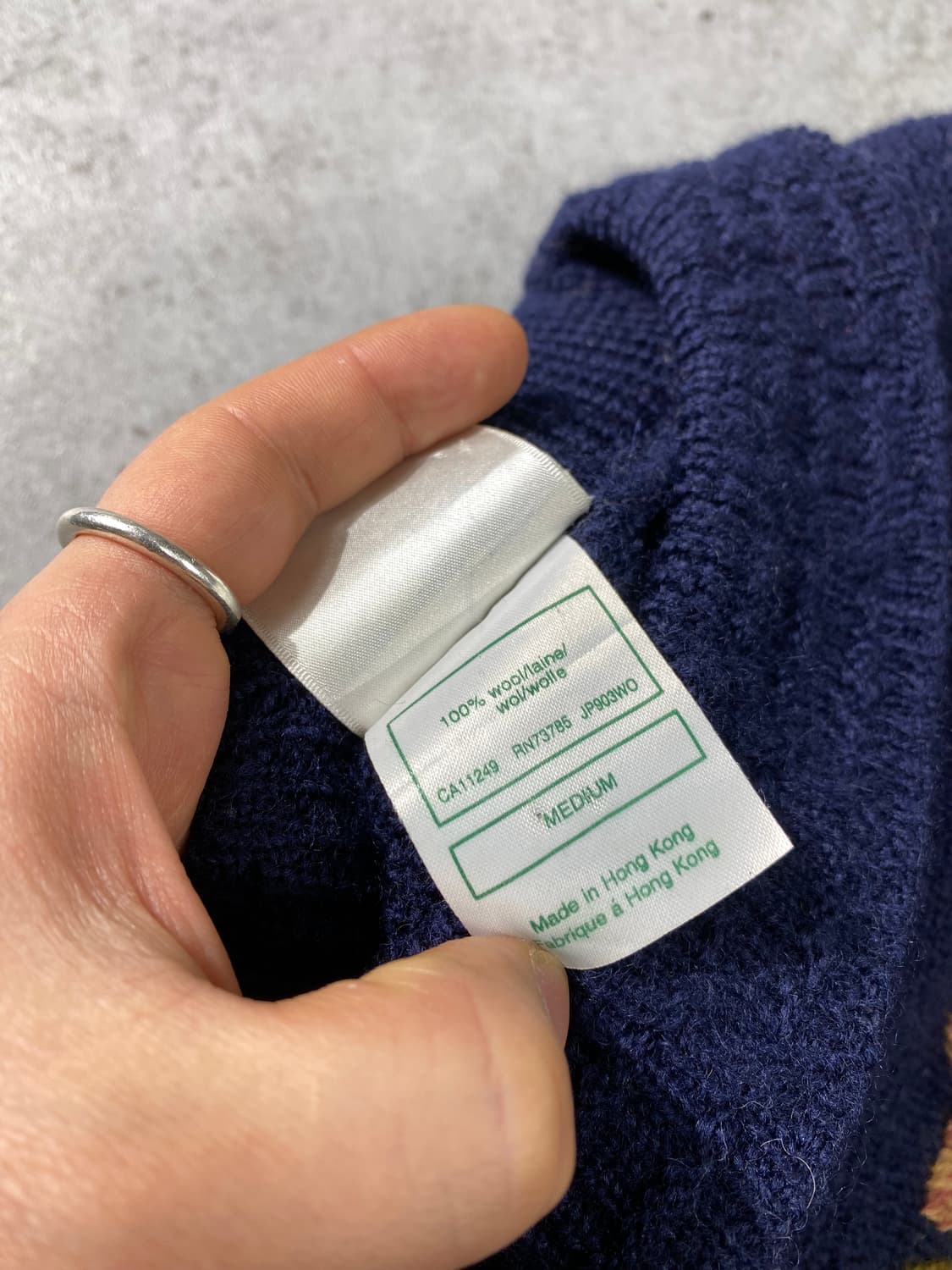 [M] Laura Ashley 플라워패턴 핸드 스티치 울 니트 상품이미지7