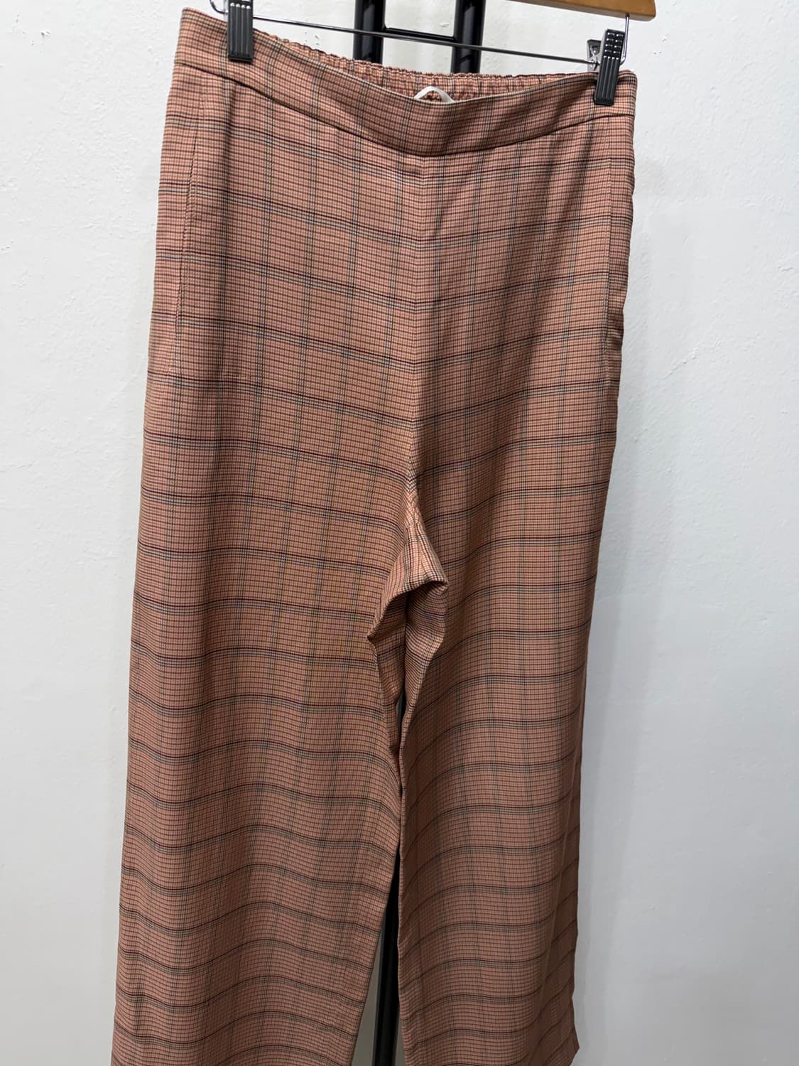 정품) TIME 타임 한섬 여성 체크 무늬 와이드 팬츠 64 상품이미지2