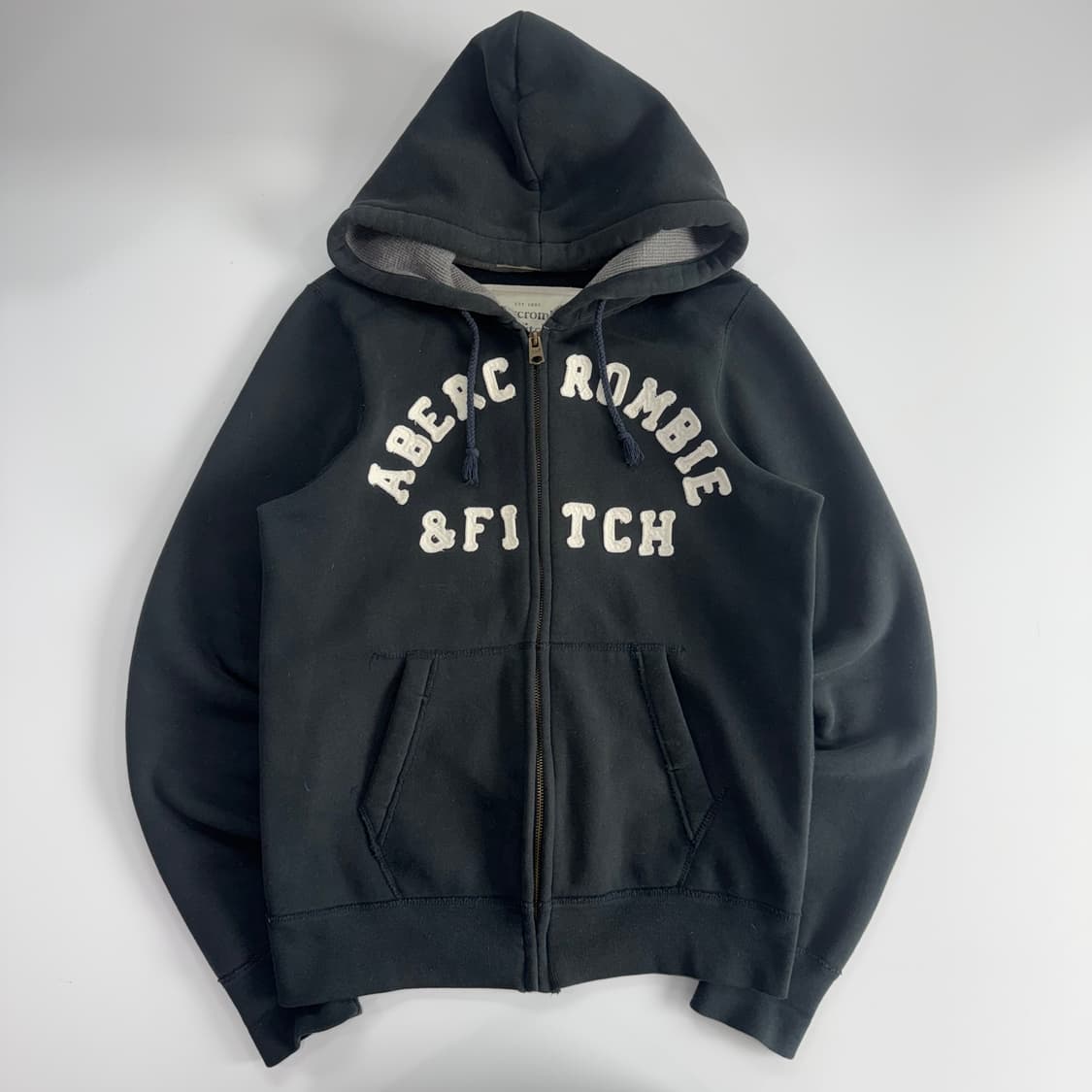 Abercrombie 아베크롬비 아치로고 네이비 후드집업 상품이미지4