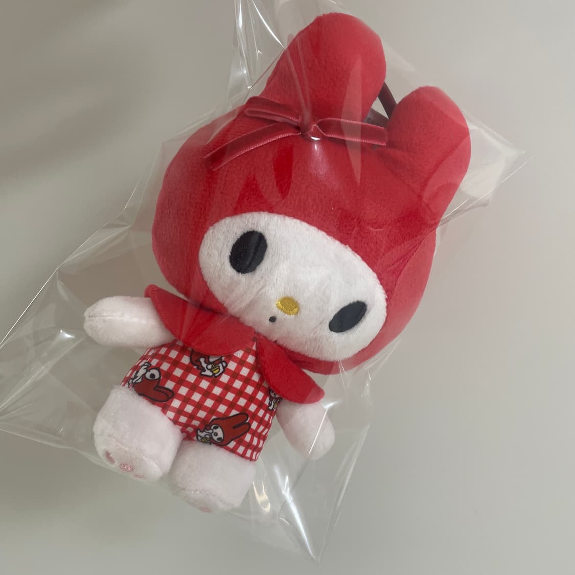 마이멜로디 그리운 레드체크 마스코트 인 에코백 상품이미지4