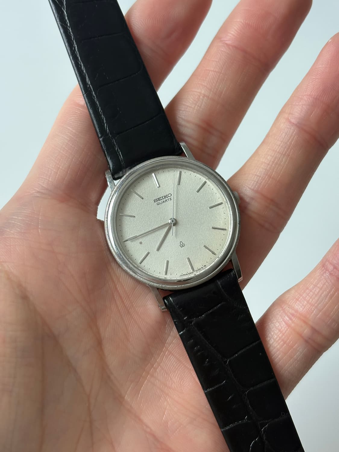 1980년대 코인 베젤 실버 쿼츠 남성 상품이미지2