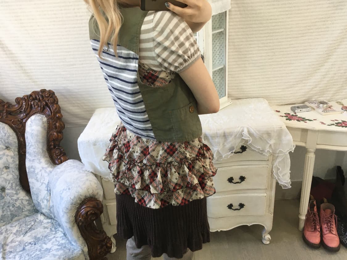 빈티지 모리 포켓 레이어드 베스트 상품이미지4