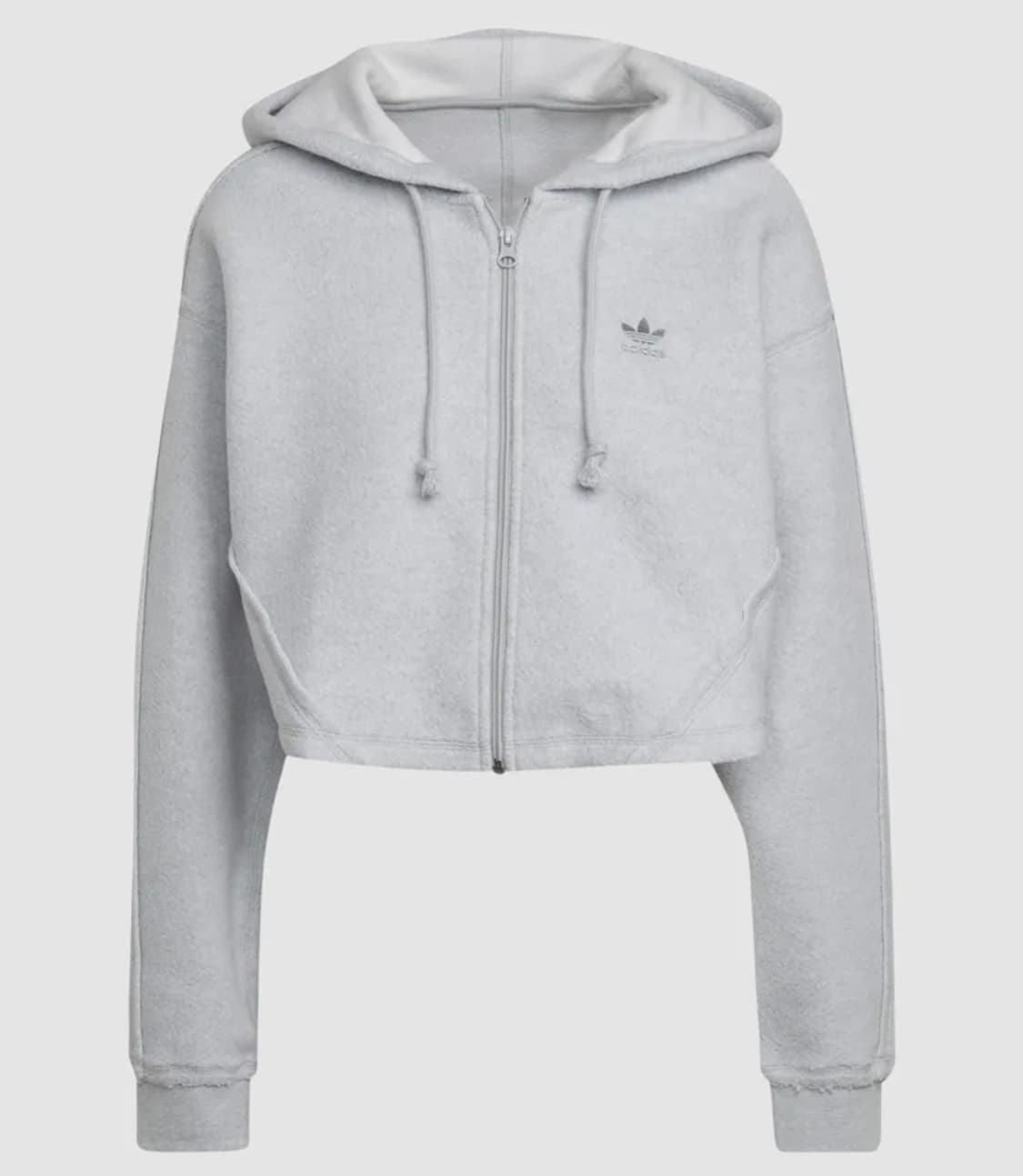 아디다스 크롭 후드집업 그레이 상품이미지4