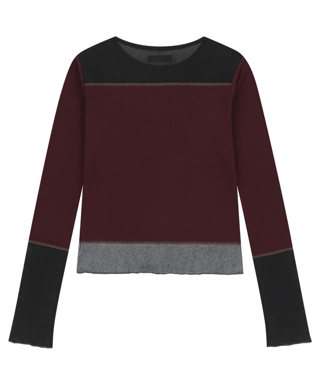 NET STITCH LONGSLEEVES PLUM RED 상품이미지2