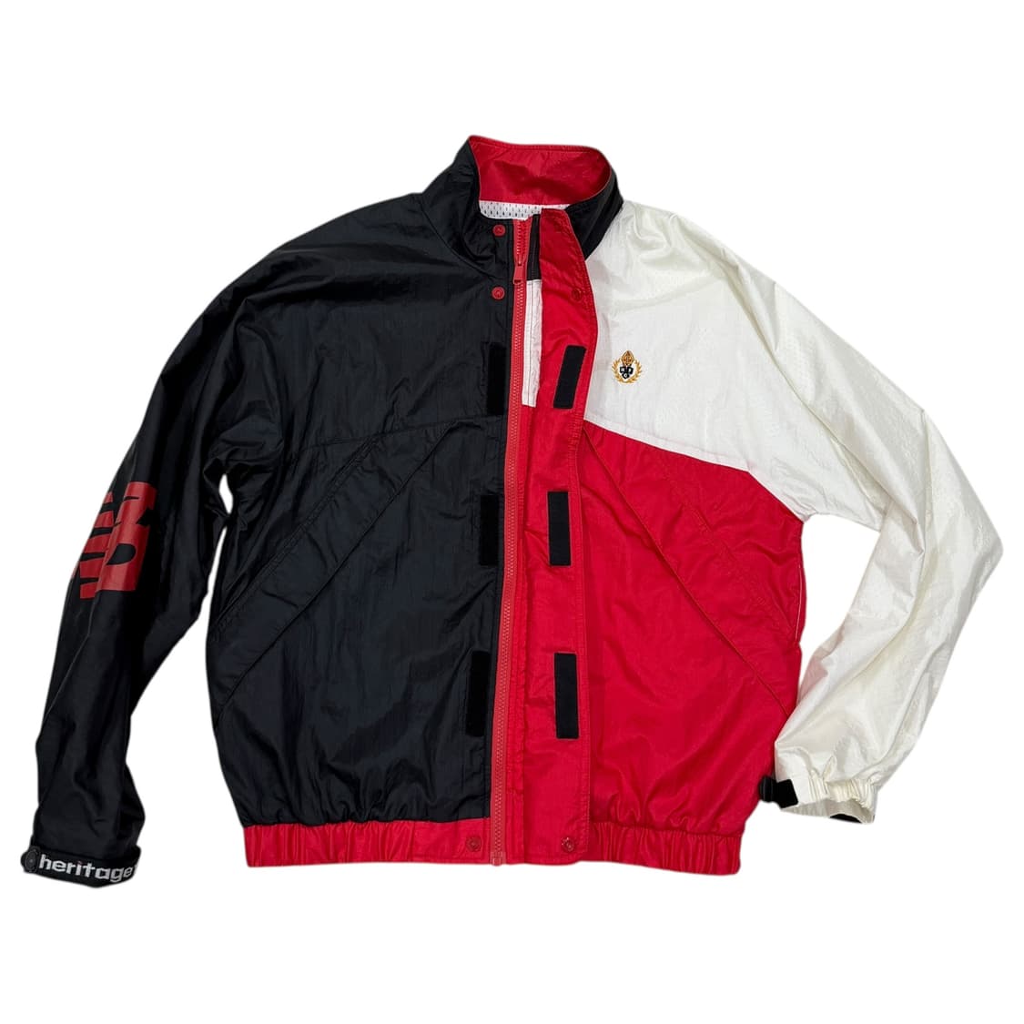 헤리티지플로스 x 뉴발란스 삼색 나일론 트랙 자켓 바람막이 S 상품이미지3