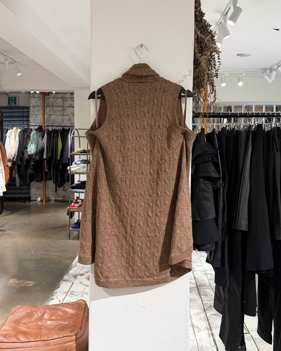 랄프로렌 브라운 드레이프 케이블 니트 베스트 상품이미지6