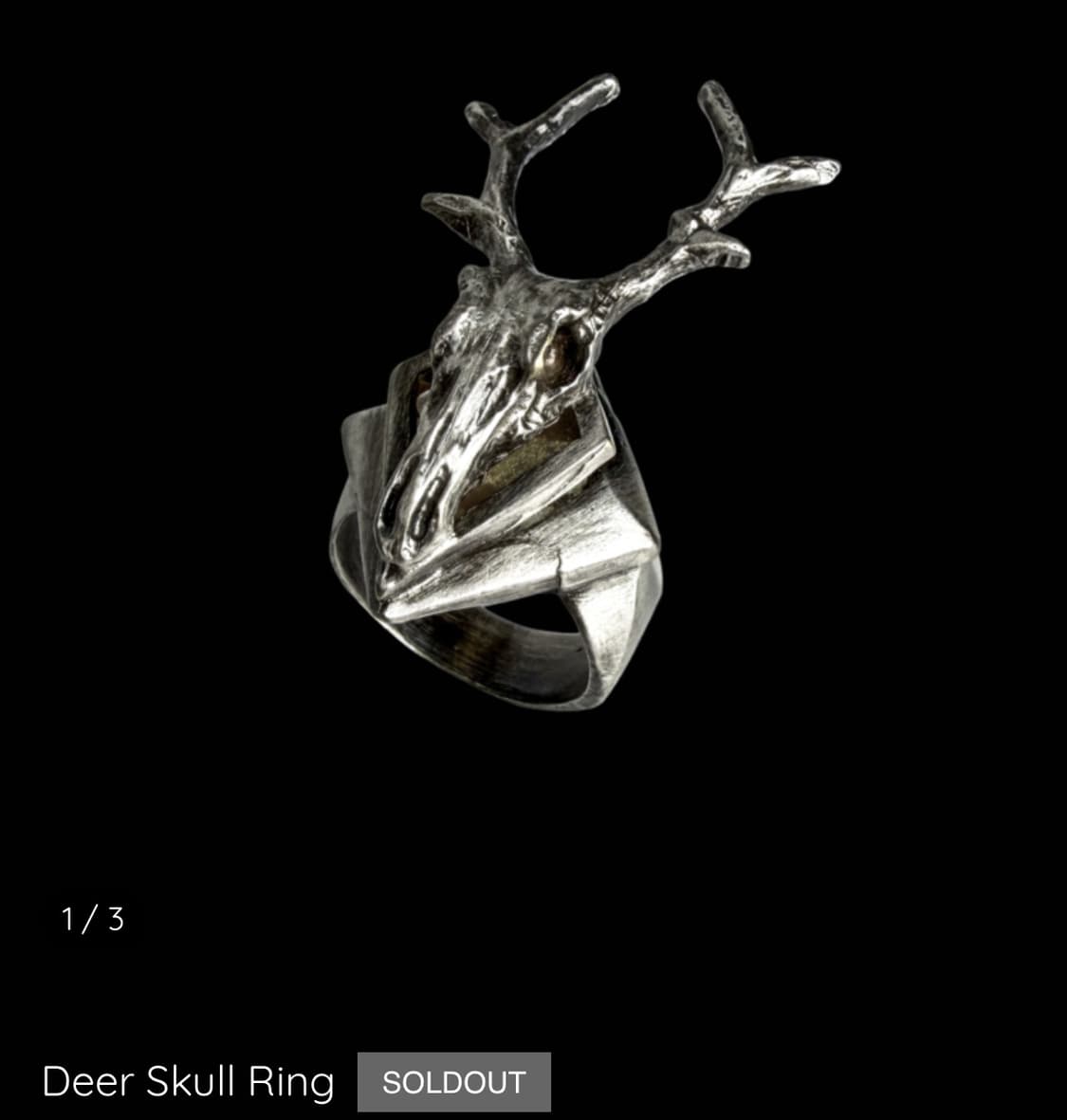 Emostanceclub Deer skull ring 상품이미지1