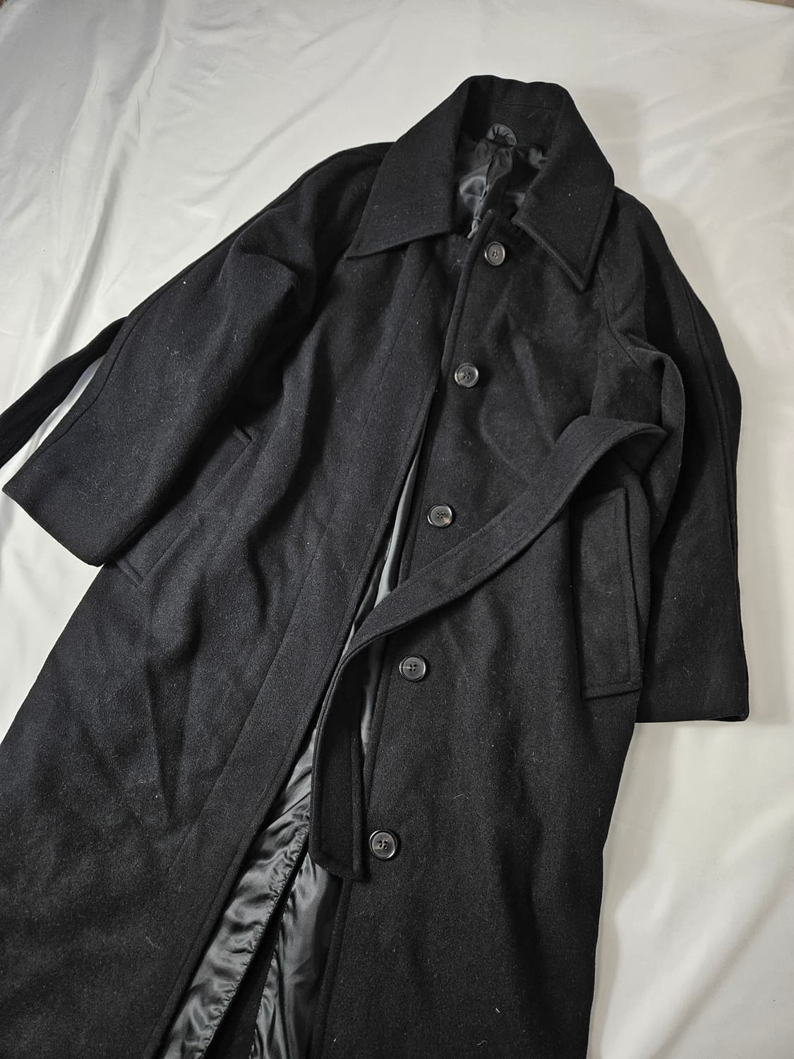 라퍼지스토어 울리치 발마칸 맥코트 트렌치코트 블렌드 S 오버핏 블랙 상품이미지2
