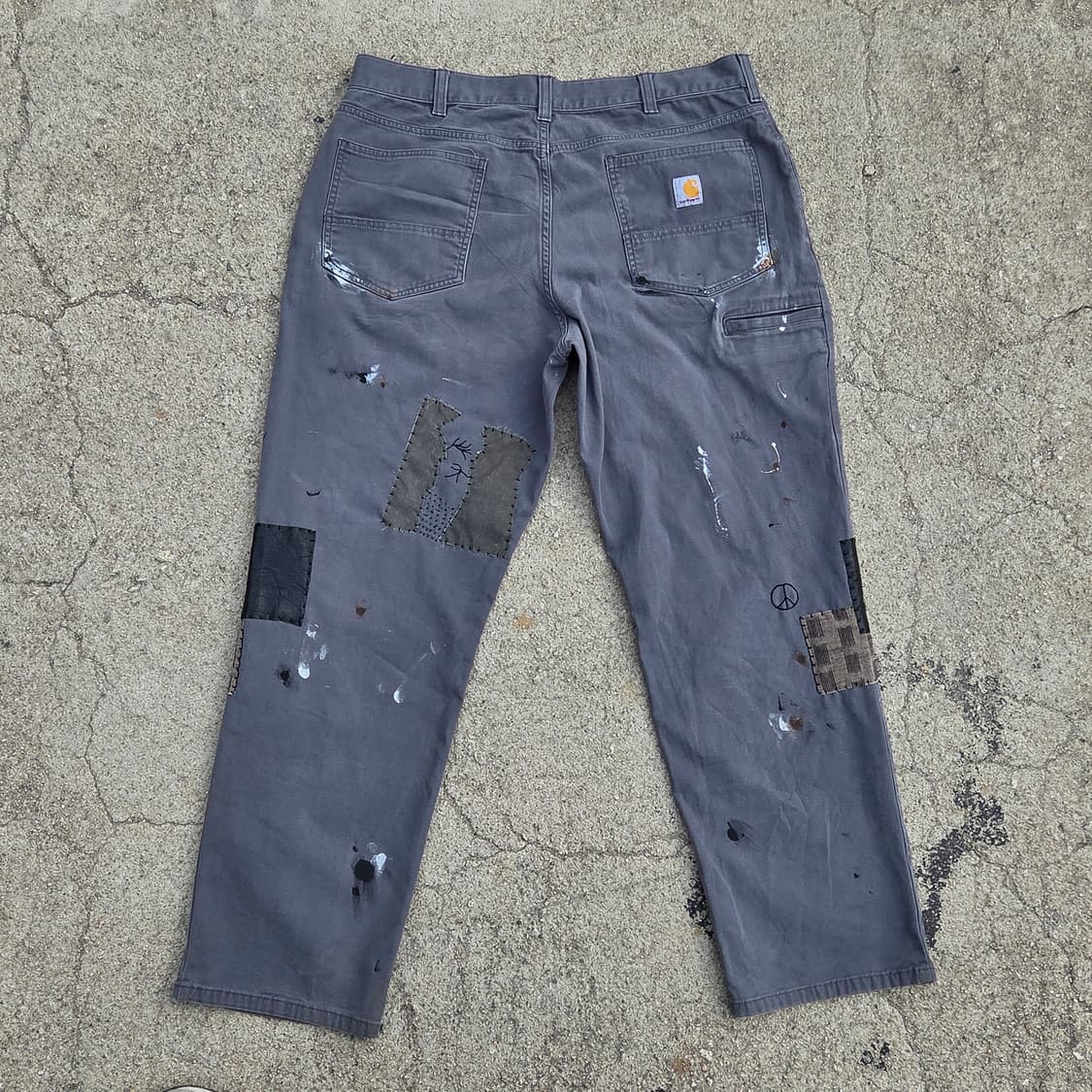 S.O/ 패치워크, 자수 커스텀 팬츠 상품이미지3