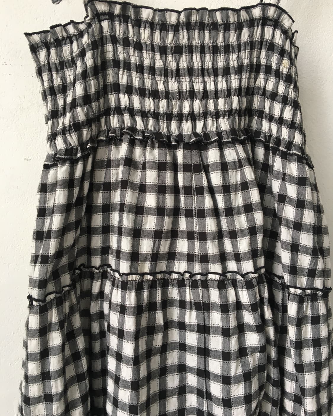 Check pattern layer sleeveless one piece 상품이미지3