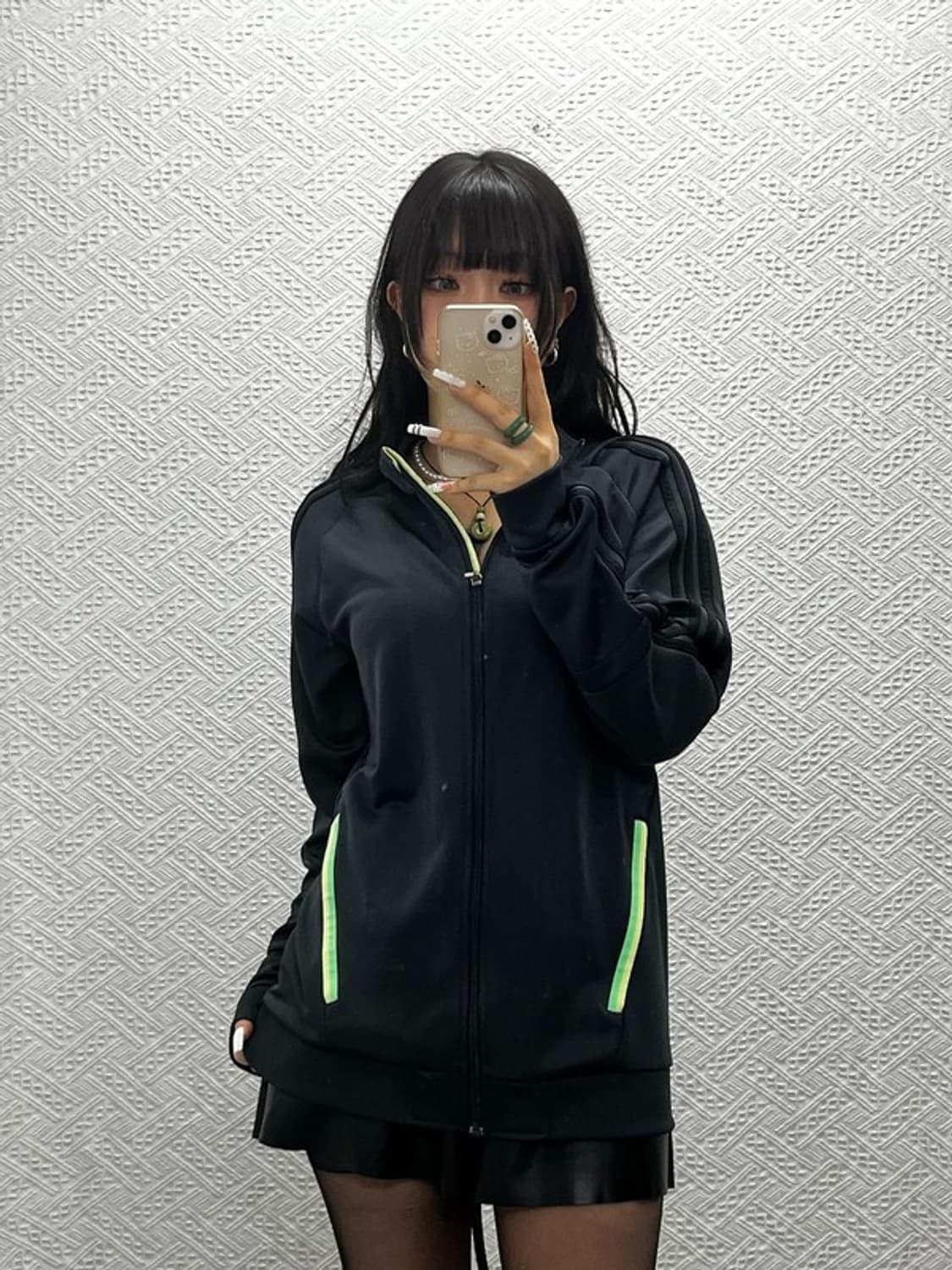 아디다스 스트릿 키치 레트로 네온그린 져지 집업 105 C10868 상품이미지2