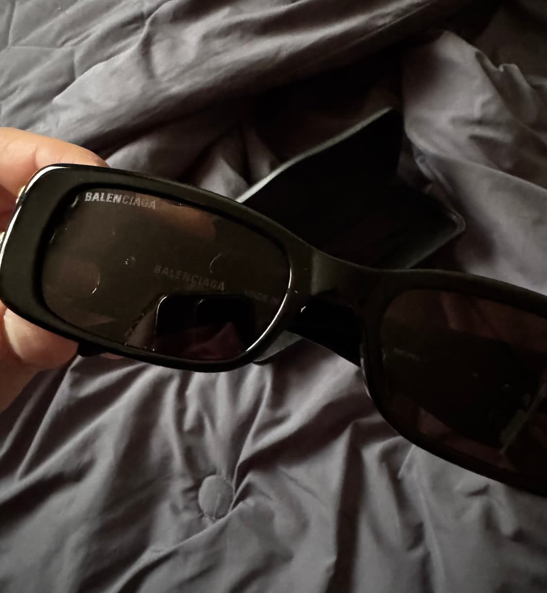 발렌시아가 다이내스티 렉탱글 선글라스 블랙 상품이미지3