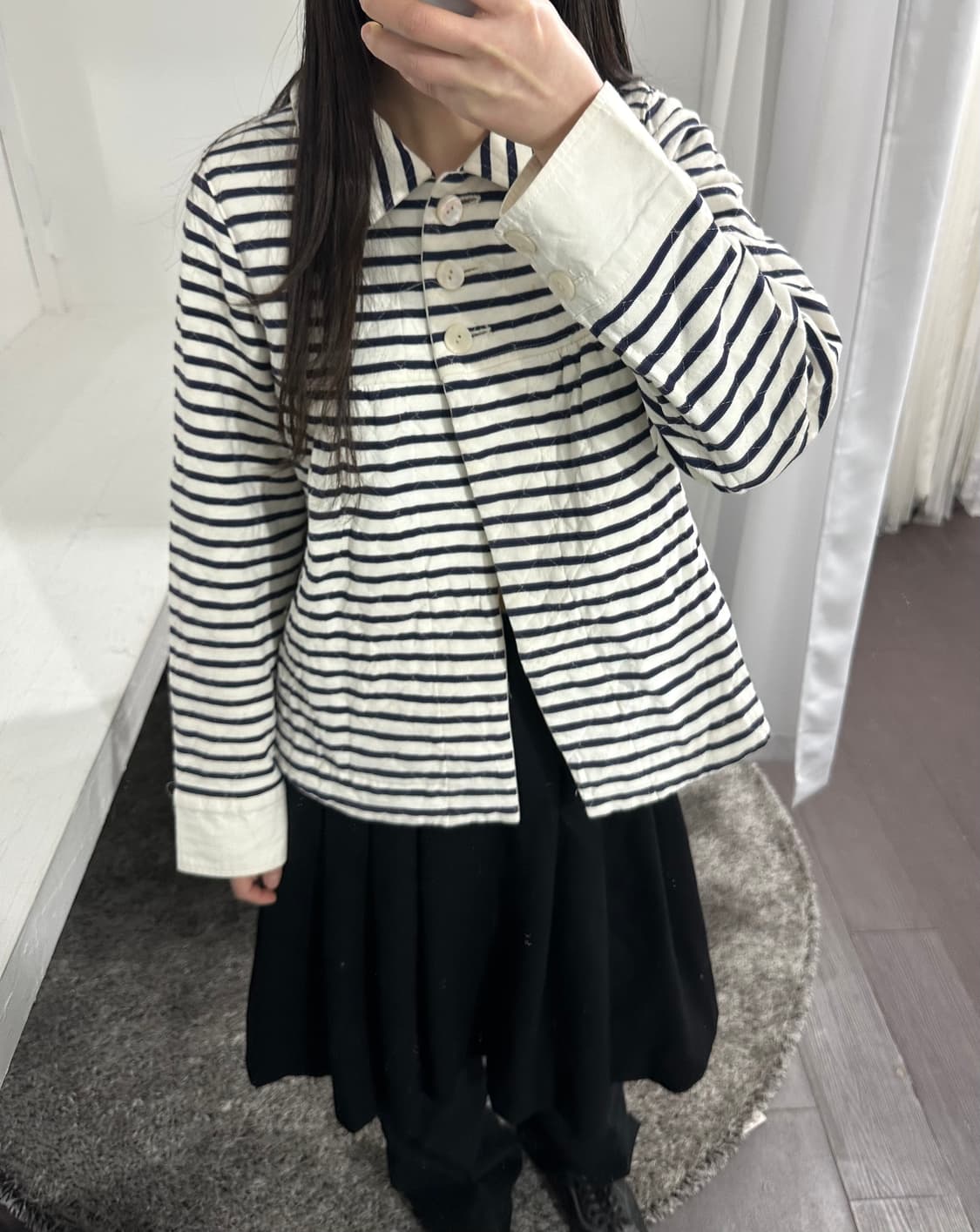 nana tone stripe button jacket 상품이미지3