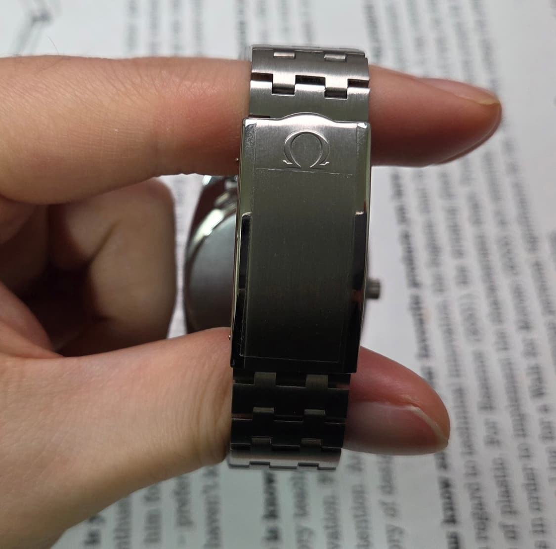 레어] 빈티지 오메가 제네브 테레비 점보 블랙판 데이데이트 브레이슬릿 v 상품이미지9