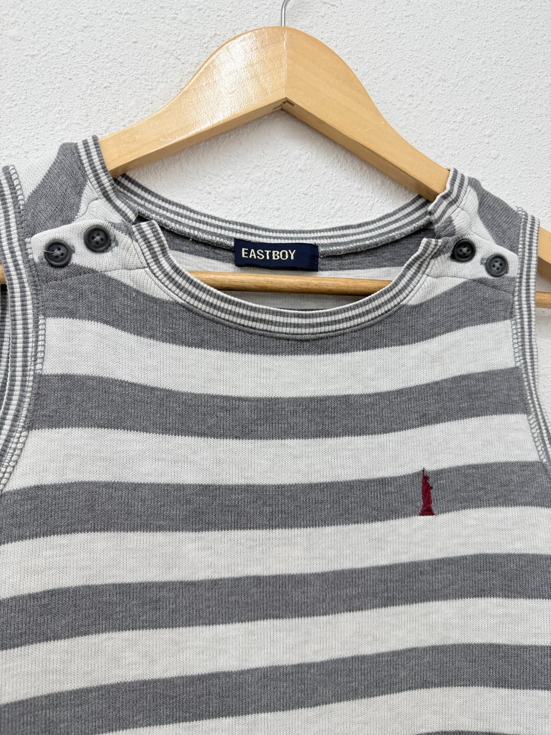 빈티지 EAST BOY 그레이 니트 베스트 상품이미지3