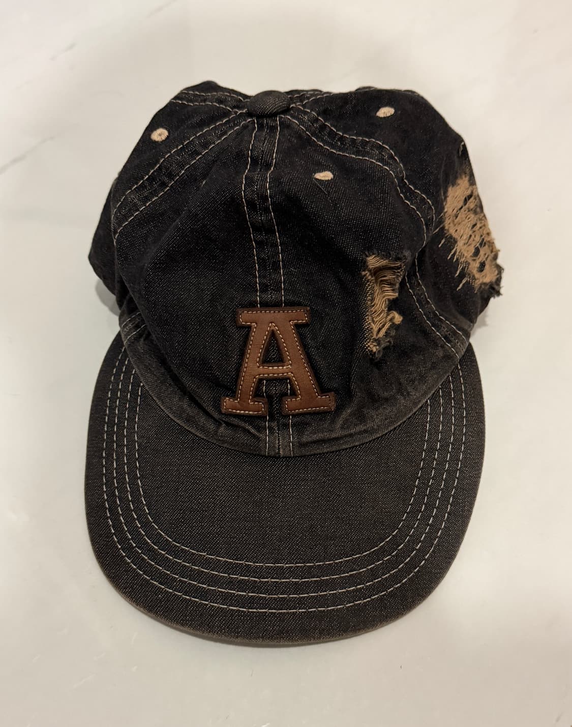 카시라 빈티지 데미지 데님 볼캡 상품이미지2