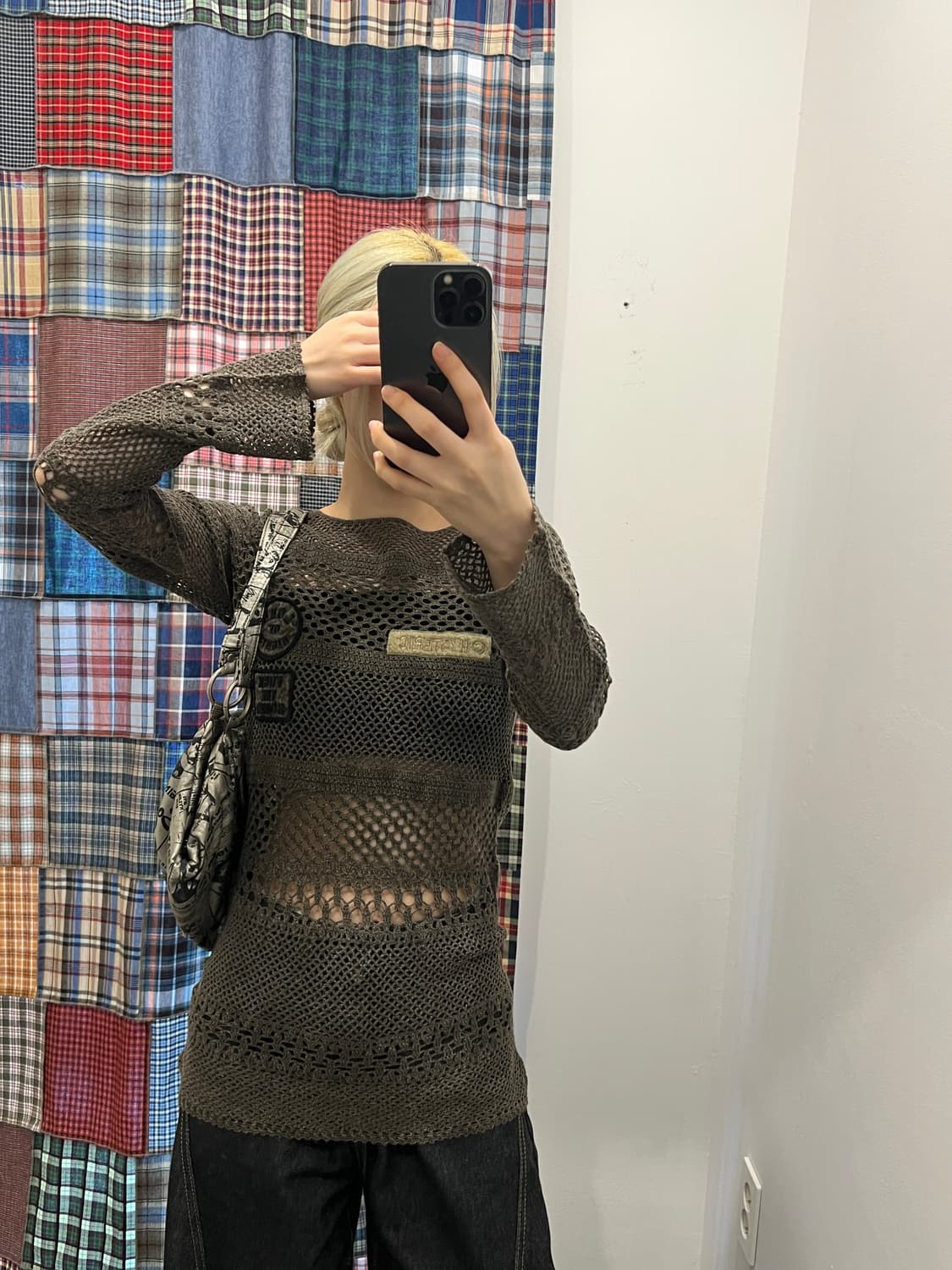 히스테릭 글래머 매쉬 그레이 니트  상품이미지5