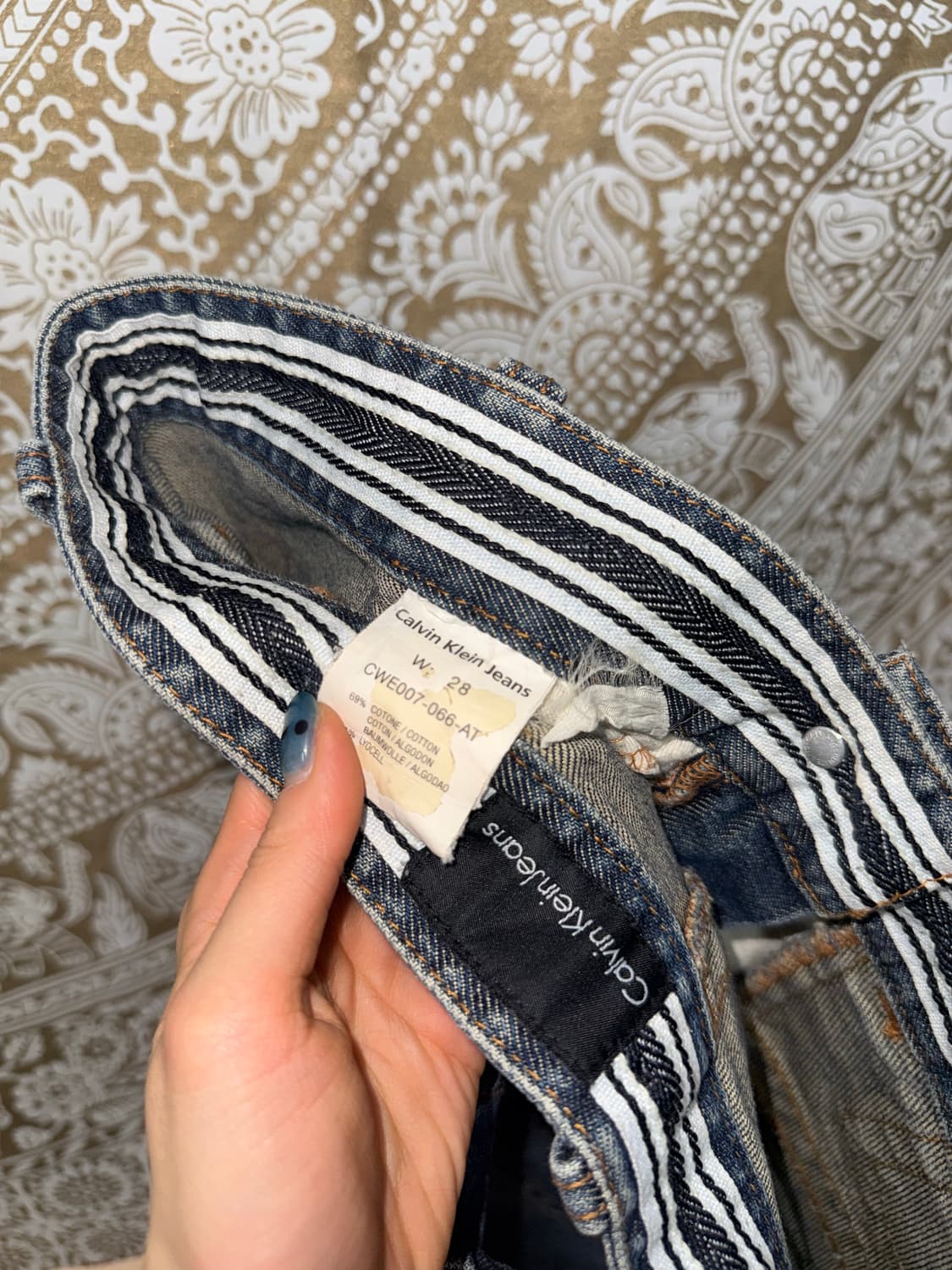 캘빈클라인 CK 여성 신치백 데님 미니스커트  상품이미지6