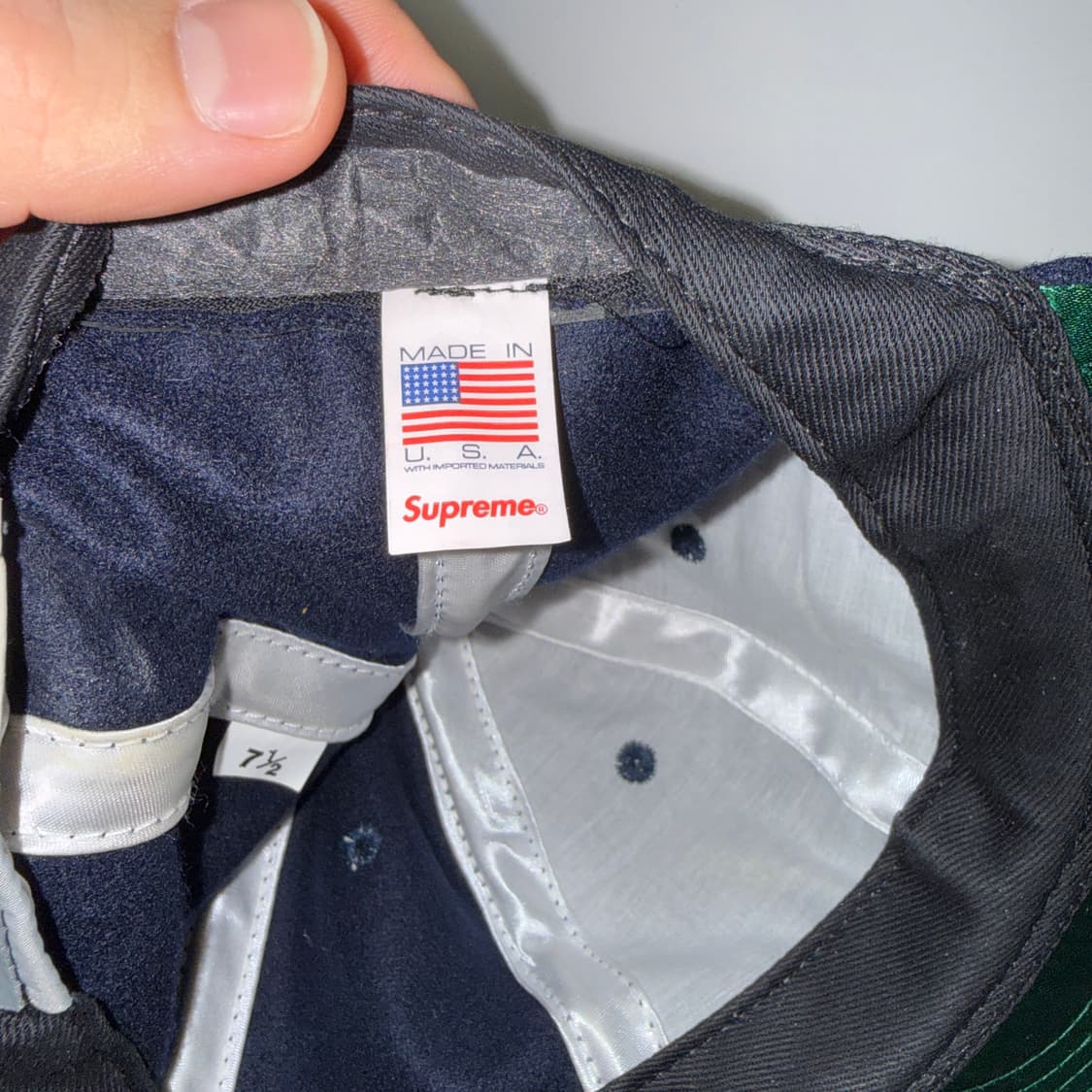 슈프림 이벳 S 로고 피티드 6-패널 네이비 상품이미지4