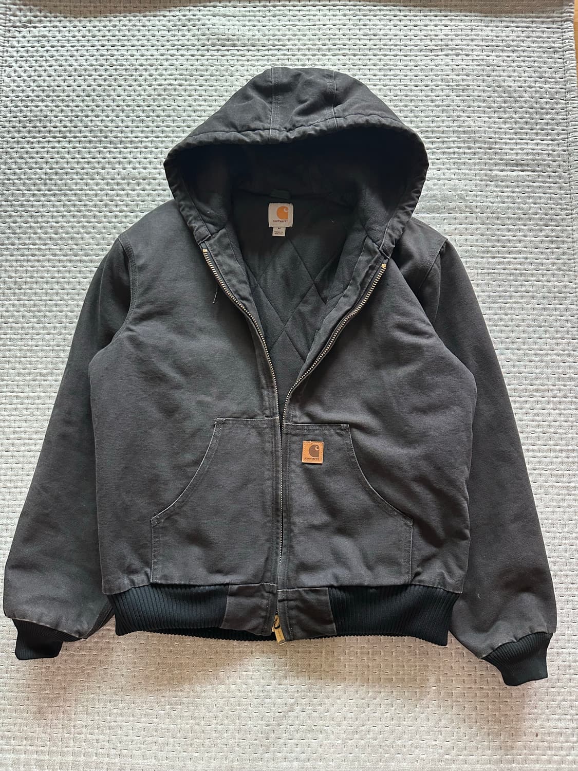 [M] 칼하트 j130 샌드스톤 덕 액티브 자켓 블랙 상품이미지2