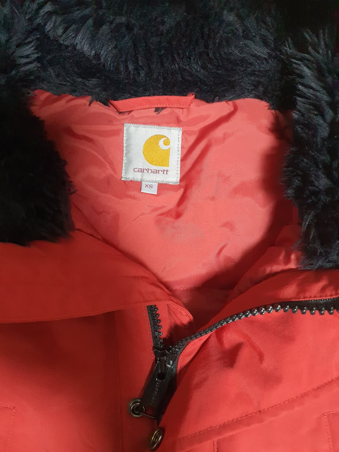 칼하트 앵커리지 파카 상태 굿 사이즈 XS  90 까지 가능 상품이미지4