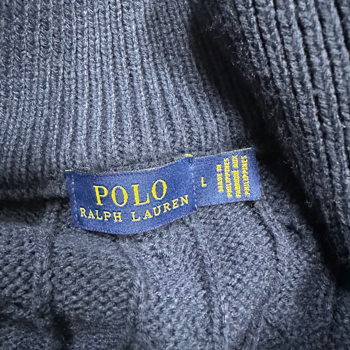 ✨ (바배) 폴로 랄프로렌 케이블 꽈배기 니트 하프 집업  상품이미지3