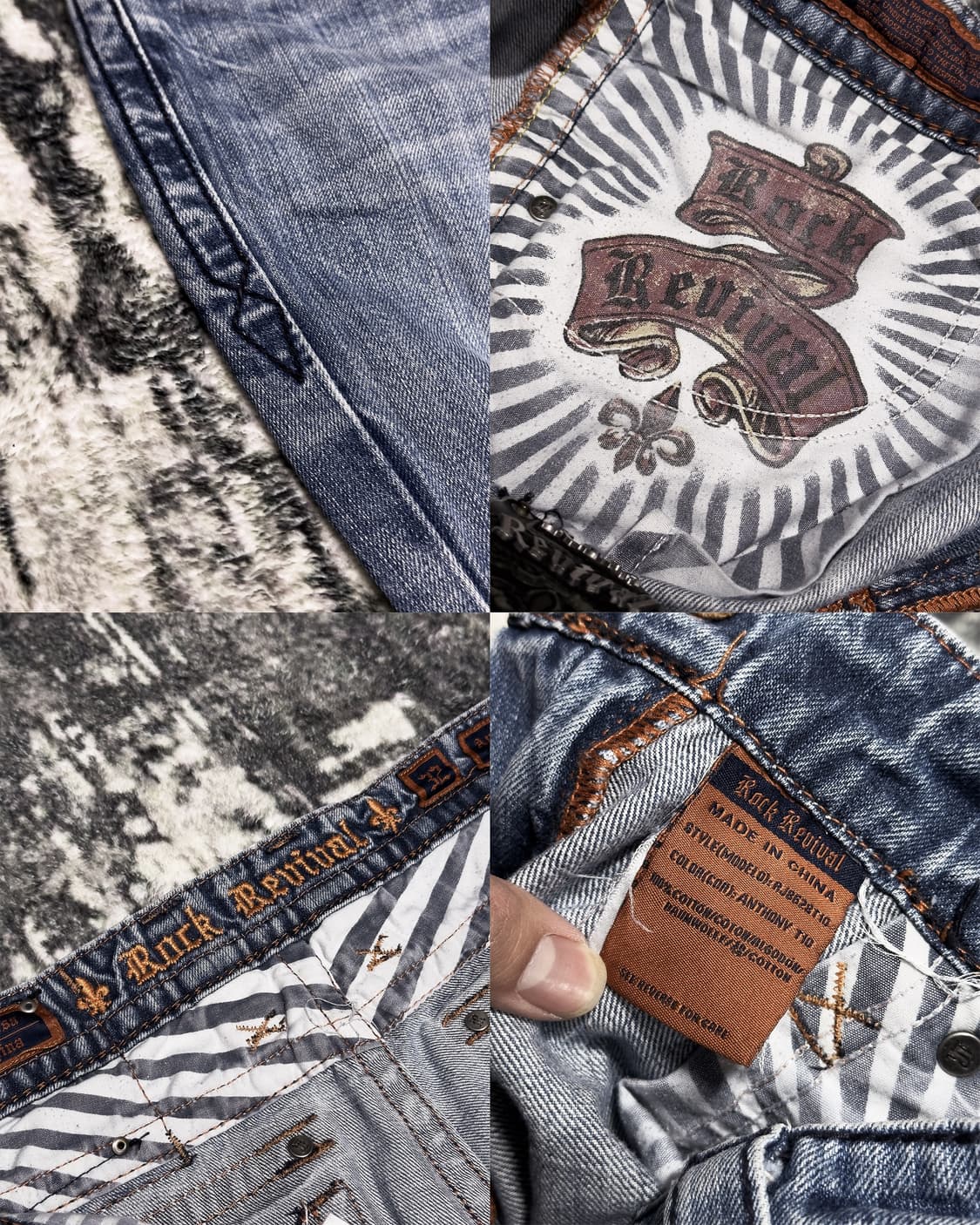 {Rock Revival} Y2K Signature Denim Jeans 상품이미지8