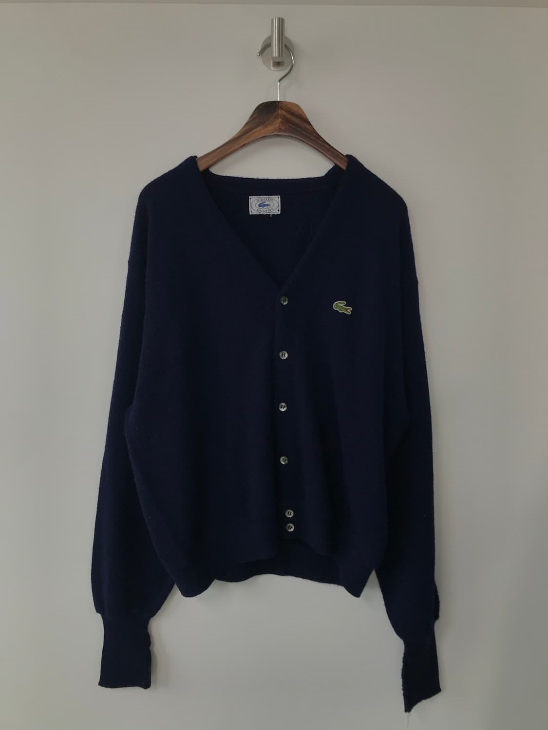 라코스테 네이비 브이넥 니트 가디건  상품이미지2