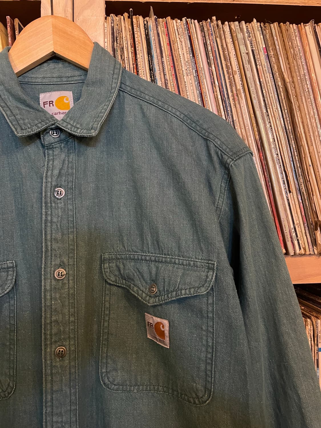 칼하트 블루그린 투포켓 코튼 셔츠 상품이미지3