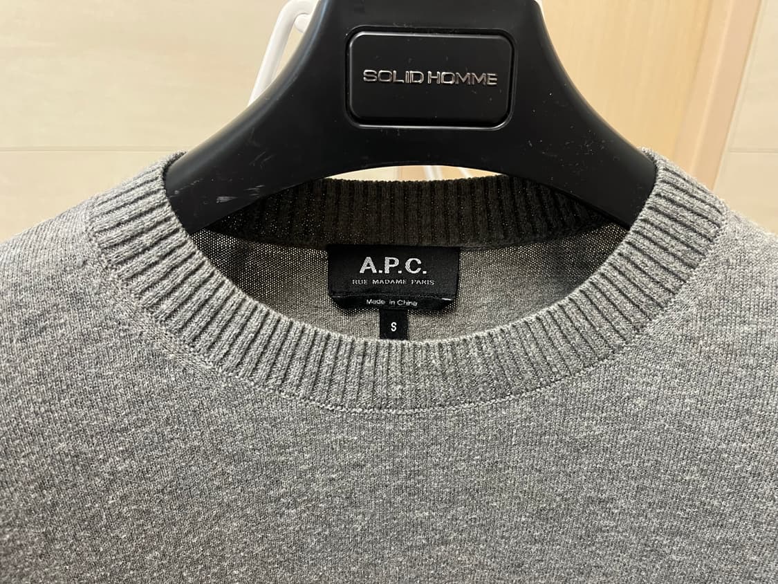 아페쎄 A.P.C / 크루넥 니트 그레이 / S사이즈 상품이미지2