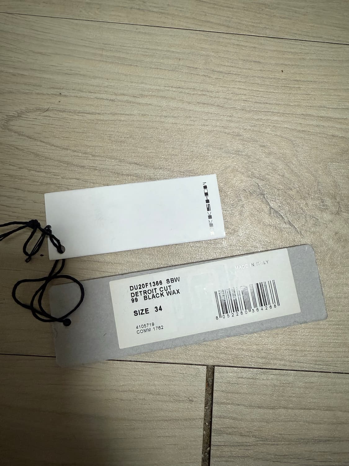 [34] 릭오웬스 디트로이트 다크쉐도우 블랙왁스 코팅진 상품이미지5