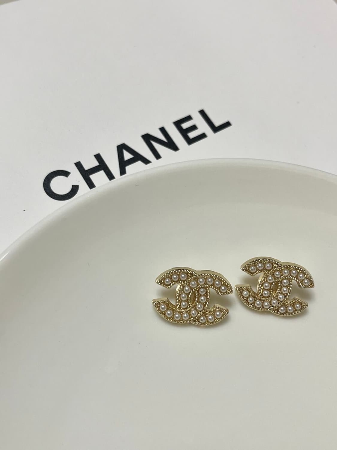 샤넬귀걸이 볼드 진주 업사이클링 단추 빈티지 귀걸이 상품이미지4