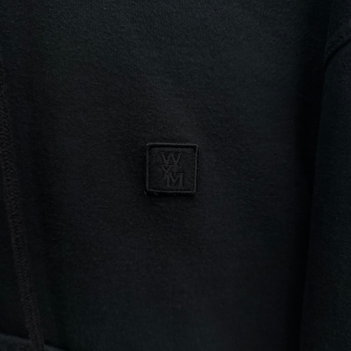 [48] 우영미 플라워 후드티 블랙 상품이미지5