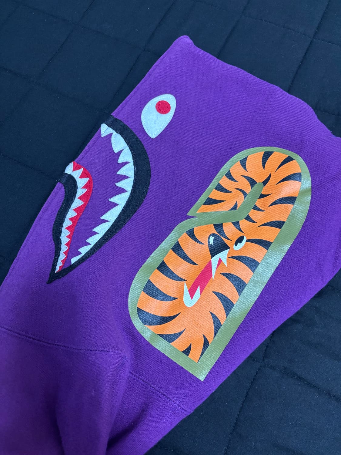 베이프 퍼플 샤크 후드집업 L 상품이미지7