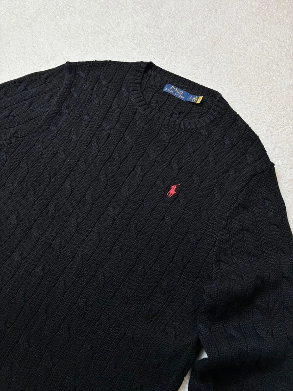 폴로 랄프로렌 큐알 신형 꽈배기 코튼 니트 PN5837 상품이미지2